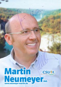 Martin Neumeyer  Politik  Autogrammkarte original signiert 