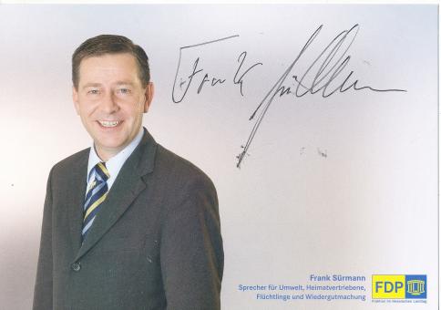 Frank Sürmann  Politik  Autogrammkarte original signiert 