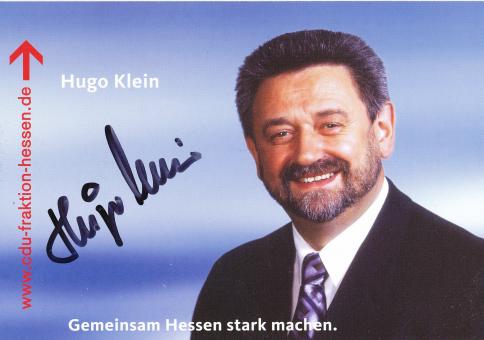 Hugo Klein  Politik  Autogrammkarte original signiert 
