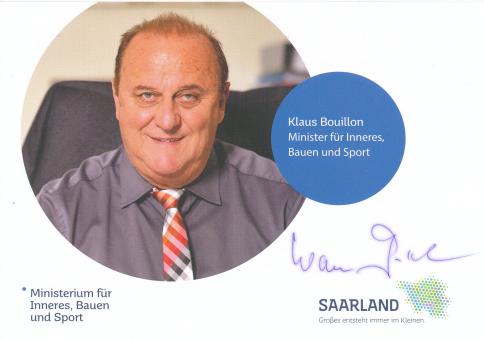 Klaus Bouillon  Politik  Autogrammkarte original signiert 
