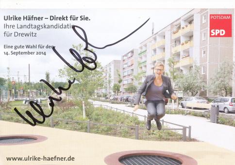 Ulrike Häfner  Politik  Autogrammkarte original signiert 
