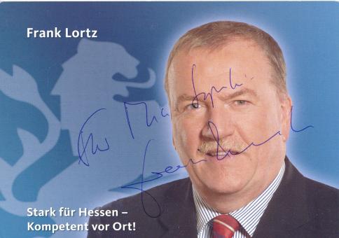 Frank Lortz  Politik  Autogrammkarte original signiert 