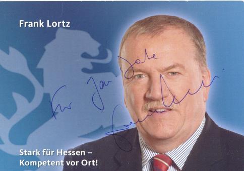 Frank Lortz  Politik  Autogrammkarte original signiert 