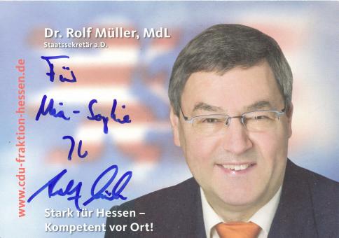 Rolf Müller  Politik  Autogrammkarte original signiert 