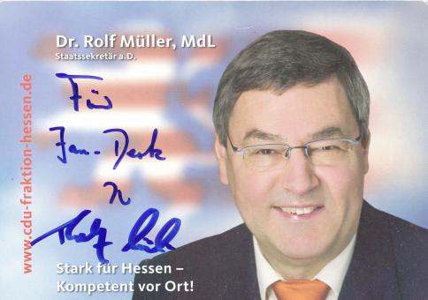 Rolf Müller  Politik  Autogrammkarte original signiert 