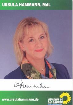 Ursula Hammann  Politik  Autogrammkarte original signiert 