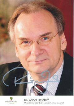 Dr. Reiner Haseloff  Politik  Autogrammkarte original signiert 