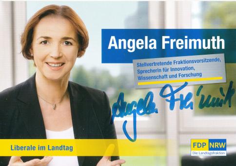 Angela Freimuth  Politik  Autogrammkarte original signiert 