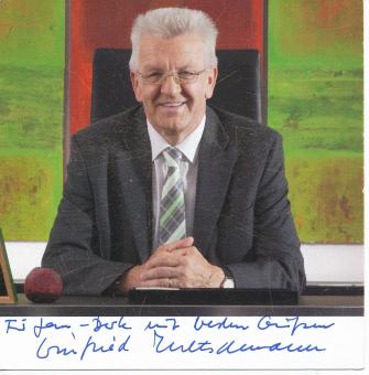 Winfried Kretschmann  Politik  Autogrammkarte original signiert 