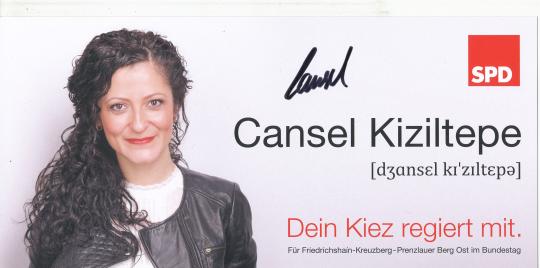 Cansel Kiziltepe  Politik  Autogrammkarte original signiert 