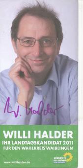 Willi Halder  Politik  Autogrammkarten Heft  original signiert 