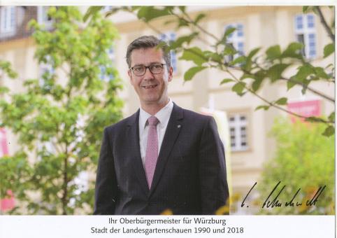 Oberbürgermeister Würzburg  Politik  Autogrammkarte Druck signiert 