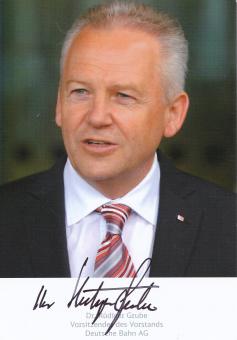 Rüdiger Grube  Bahn  Wirtschaft  Autogrammkarte original signiert 