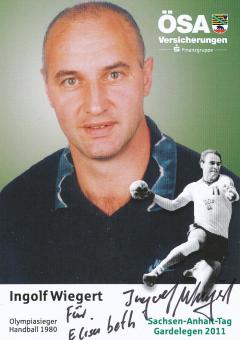 Ingolf Wiegert  DDR  Handball Autogrammkarte original signiert 