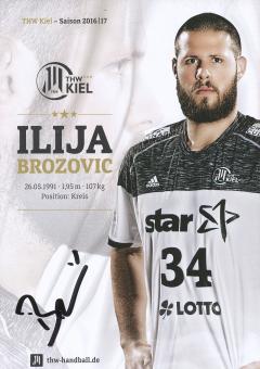 Ilija Brozovic  2016/2017  THW Kiel  Handball Autogrammkarte original signiert 