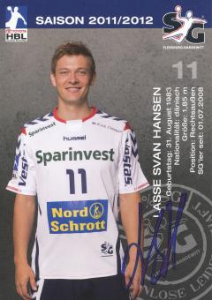 Lasse Svan Hansen  2011/2012  SG Flensburg Handewitt Handball Autogrammkarte original signiert 