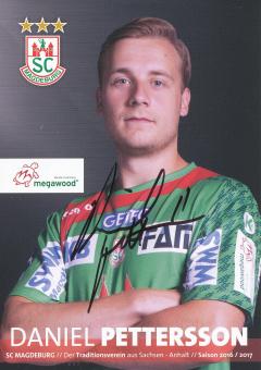 Daniel Pettersson  2016/2017   SC Magdeburg Handball Autogrammkarte original signiert 
