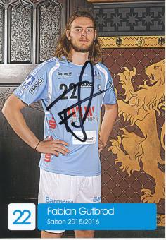 Fabian Gutbrod  2015/2016  Bergischer HC  Handball Autogrammkarte original signiert 