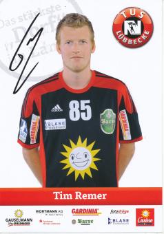 Tim Remer  TUS Lübbecke  Handball Autogrammkarte original signiert 
