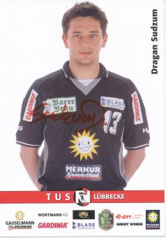 Dragan Sudzum  TUS Lübbecke  Handball Autogrammkarte original signiert 