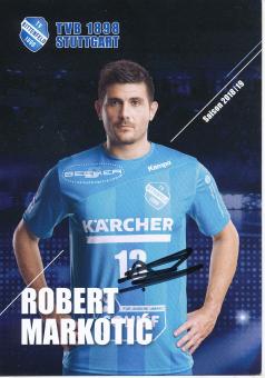 Robert Markotic  2018/2019 TVB 1898 Stuttgart  Handball Autogrammkarte original signiert 