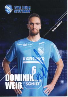 Dominik Weiß  2018/2019 TVB 1898 Stuttgart  Handball Autogrammkarte original signiert 