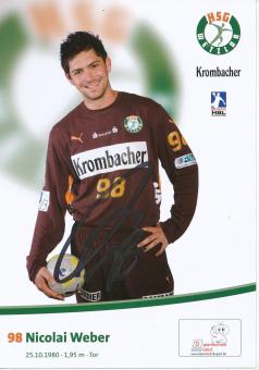 Nicolai Weber  HSG Wetzlar  Handball Autogrammkarte original signiert 