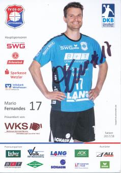 Mario Fernandes  TV Hüttenberg 2017/2018 Handball Autogrammkarte original signiert 