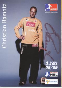Christian Ramota  2008/2009   HBW Balingen Weilstetten  Handball Autogrammheft original signiert 