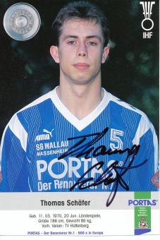 Thomas Schäfer  SG Wallau Massenheim  Handball Autogrammkarte original signiert 