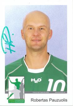 Robertas Pauzuolis  TSV Hannover Burgdorf  Handball Autogrammkarte original signiert 