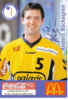 Anders Bäckegren  SG VFL Bad Schwartau  Handball Autogrammkarte original signiert 