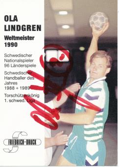 Ola Lindgren  Schweden  Handball Autogrammkarte original signiert 