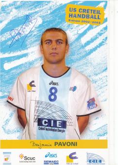 Benjamin Pavoni  2002/2003  US Creteil  Handball Autogrammkarte original signiert 