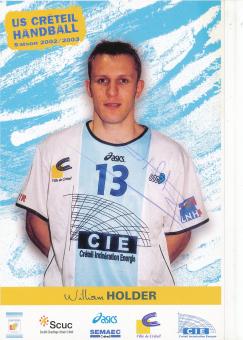 William Holder  2002/2003  US Creteil  Handball Autogrammkarte original signiert 