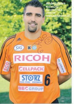Andrej Petro  Kadetten Schaffhausen  Handball Autogrammkarte original signiert 