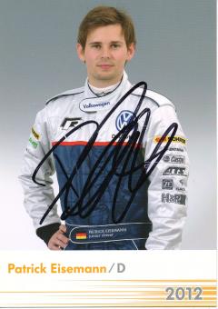 Patrick Eisemann 2012  VW Auto Motorsport Autogrammkarte original signiert 