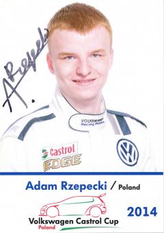 Adam Rezepecki  2014  VW Auto Motorsport Autogrammkarte original signiert 