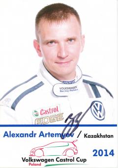 Alexandr Artemyev  2014  VW Auto Motorsport Autogrammkarte original signiert 