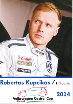 Robertas Kupcikas  2014  VW Auto Motorsport Autogrammkarte original signiert 
