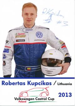 Robertas Kupcikas  2013  VW Auto Motorsport Autogrammkarte original signiert 