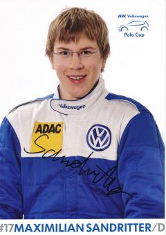 Maximilian Sandritter  VW Auto Motorsport Autogrammkarte original signiert 