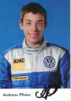 Andreas Pfister  VW Auto Motorsport Autogrammkarte original signiert 