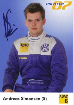 Andreas Simonsen  VW Auto Motorsport Autogrammkarte original signiert 