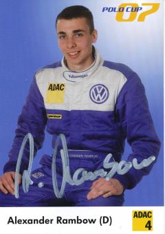 Alexander Rambow  VW Auto Motorsport Autogrammkarte original signiert 