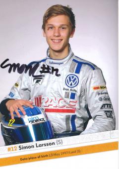 Simon Larsson  VW Auto Motorsport Autogrammkarte original signiert 