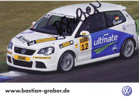 Bastian Graber  VW Auto Motorsport Autogrammkarte original signiert 