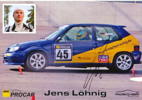 Jens Löhnig  VW Auto Motorsport Autogrammkarte original signiert 