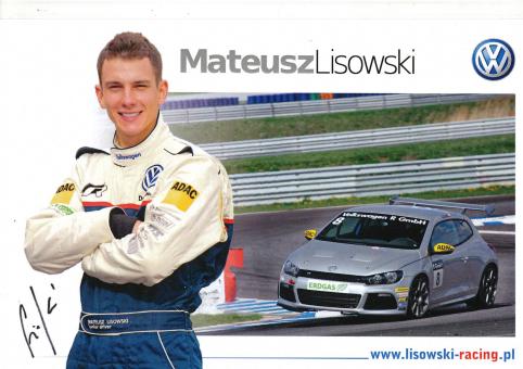Mateuszl Lisowski  VW Auto Motorsport Autogrammkarte original signiert 