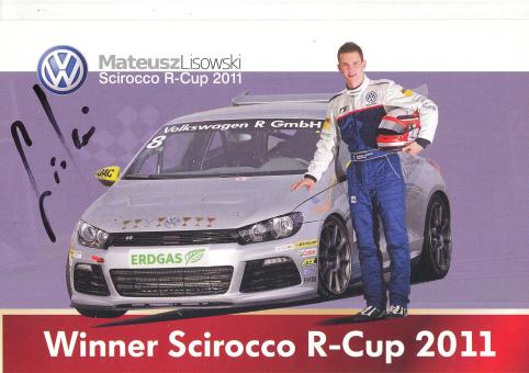 Mateuszl Lisowski  VW Auto Motorsport Autogrammkarte original signiert 